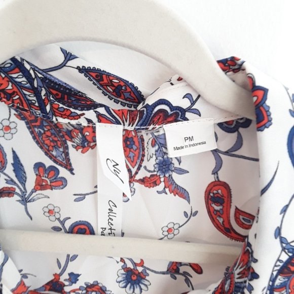 New York Collection Sleeveless Front Tie Blouse EUC sz MP - Picture 4 of 8